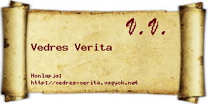 Vedres Verita névjegykártya
